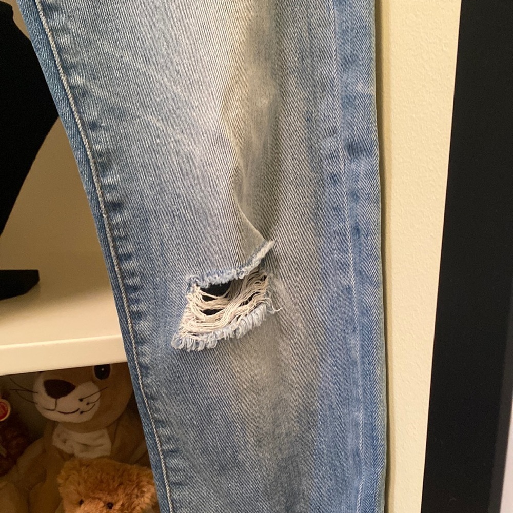 Banana Republic Distressed and Light Blue Straight Leg Jeans.  GUC. Size 27​​ - Picture 6 of 8